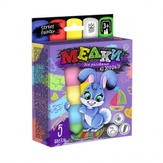Крейда для малювання на асфальті MEL-01-03 "Danko-toys", 5 кольорів, великі