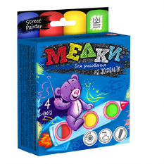 Крейда для малювання на асфальті MEL-01-02 "Danko-toys", 4 кольори, великі