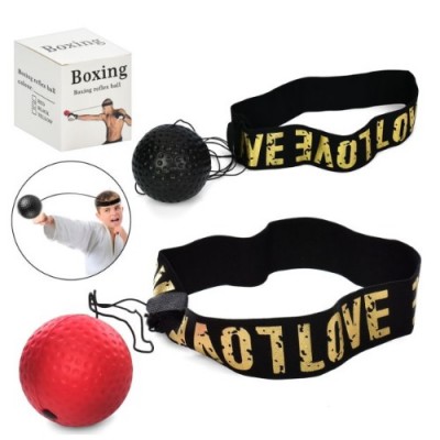Тренажер MS 3258-1 м'яч для боксу, fight ball, фомовий, 6см, 19г, з гумкою на липучці, гумка на голову 23-4см, 2 кольори, в кір-