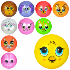 М'яч дитячий MS 0249-1 мордочки тварин