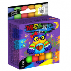 Крейда для малювання на асфальті MEL-02-04 "Danko-toys", 18 кольорів, маленьквеликі