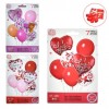 Повітряні кульки MK 5645 "I Love you", 5шт 12 дюймів, 2шт 17 дюймів, стрічка 10м, 3 кольори, у пакеті