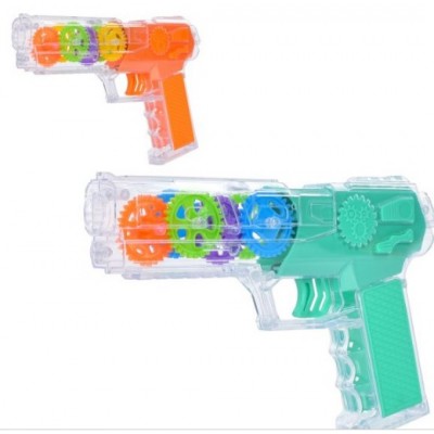 Пістолет CL104A розмір 20см, яскраві шестерні, 2 кольори, в пакеті 22-16-3см