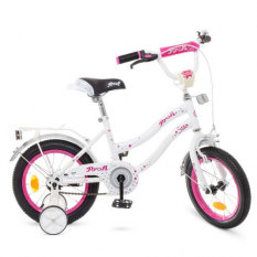 Велосипед дитячий PROF1 14д. Y1494 (1шт/ящ) Star, біло-малиновий