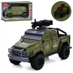 Джип 661-034-35D військовий, 20 см, 1:20, звук, світло, гумові колеса, 2 види, на батарейках (табл), в коробці