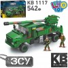 Конструктор KB 1117 військовий, машина, 542дет, фігурки 2 шт, в коробці