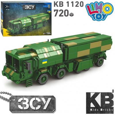 Конструктор KB 1120 LIMO TOY, військовий, машина, 720дет, в коробці