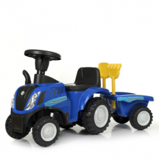 Каталка-толокар 658 T-4 (1шт) Bambi Racer, трактор з причепом, в коробці, синій