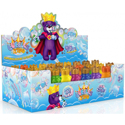 Мильні бульбашки "Bubbles KING" KBB-01-01 (1уп/40шт) "Данко тойс", по 70 мл., в дисплеї, рос.