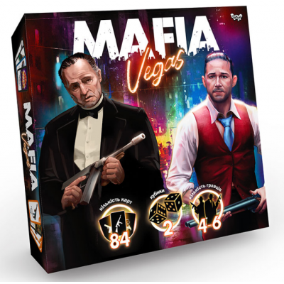 Гра настільна MAF-02-01U "MAFIA Vegas", Dankotoys, укр, у коробці