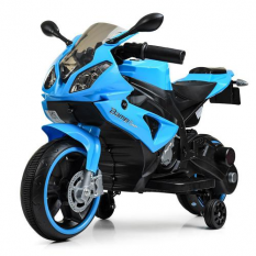 Мотоцикл M 4103-4 (1шт/ящ) Bambi Racer, 2 мотори 25W, 2 акуммулятор 6V/5AH, MP3, USB, світло, колеса, в коробці, синій