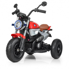 Мотоцикл M 3687 AL-3 (1шт/ящ) Bambi Racer, 2 мотори 18 W, 12V/7A, USB, музика, шкіряні сидіння, червоний