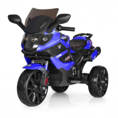 Мотоцикл M 3986 EL-4 (1шт/ящ) Bambi Racer, 2 мотори 25 W, 2 акумулятори 6V/5AH, музика, світло, шкіряні сидіння, EVA, MP3, USB, 
