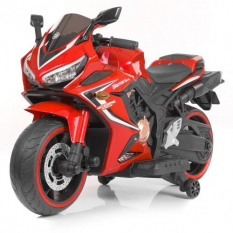 Мотоцикл M 4839 L-3 (1шт/ящ) Bambi Racer, 1 мотор 45 W, 1 аккумулятор 12V/7AH, музика, світло, MP3, USB, шкіряні сидіння, червон