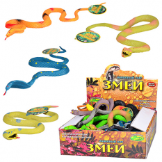 Рептилія 7213sh PLAY SMART, змії, 60 см, 5 видів, 24 шт в дисплеї, 21,5-19,5-7 см