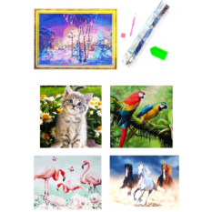 Алмазная Мозайка 4030-01-02-03-0430 розмір 40-30 см, мікс видів, в коробці