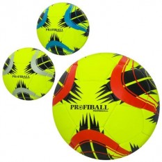 М'яч футбольний 2500-243 розмір 5, ПУ 1,4 мм, ручна робота, 32 панелі, 420-440 г, 3 кольори, у кульку