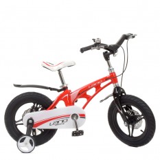 Велосипед дитячий 14 дюймів. WLN1446G-3 (1 шт.) Infinity, SKD85, магнієва рама, кошик, дискове гальмо, додаткові колеса, червоно
