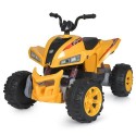 Квадроцикл M 3607 EL-6 (24V) (1шт/ящ) BAMBI, 4 мотора 45 W, 1 аккумулятор 24V/7AH, музика, світло, EVA, шкіра, жовтий