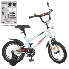 Велосипед дитячий PROF1 14д. Y 14251-1 (1шт/ящ) Urban, SKD 75, ліхтар, дзвінок, дзеркало, кошик, додаткові колеса, білий (матови