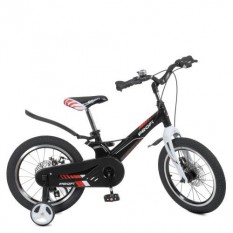 Велосипед дитячий PROF1 16д. LMG 16235-1 (1шт/ящ) Hunter, SKD 85, магнієва рама, чорний, дзвінок, крило, додаткові колеса