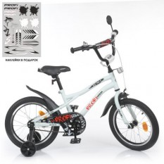 Велосипед дитячий PROF1 16д. Y 16251-1 (1шт/ящ) Urban, SKD 75, ліхтар, дзвінок, дзеркало, додаткові колеса, білий (матовий)