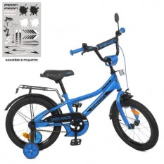 Велосипед дитячий PROF1 16д. Y 16313 (1шт/ящ) Speed racer, SKD 45, ліхтар, дзвінок, дзеркало, додаткові колеса, синій