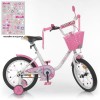 Велосипед дитячий PROF1 18д Y 1885-1K (1шт/ящ) Ballerina, SKD 75, біло-рожевий, дзвінок, ліхтар, кошик, сидіння ляльки, додатков