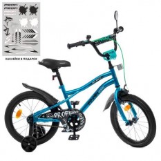 Велосипед дитячий PROF1 18д. Y 18253S-1 (1шт/ящ) Urban, SKD 75, ліхтар, дзвінок, дзеркало, додаткові колеса, бірюзовий