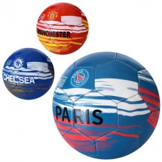 М'яч футбольний EV 3351 розмір 5, ПВХ 1,8 мм, 300г, 3 види (клуби), в пакеті