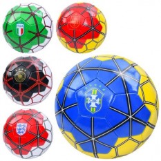 М'яч футбольний EV 3385 розмір 5, ПВХ 1,8 мм, 300-320г, 5 видів (країни), в пакеті