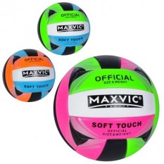 М'яч волейбольний MS 3632 офіційний розмір, ПВХ, 260-270г, 3 кольори, в пакеті