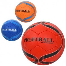 М'яч футбольний 2500-267 розмір 5, ПУ 1,4 мм,ручна робота, 32 панелі, 400-420г, 3 кольори, в пакеті