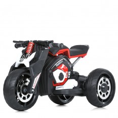 Мотоцикл M 4827 EL-3 (1шт/ящ) Bambi Racer, 1акум*6V/7AH, 2мотори*35W, музика, свiтло, EVA, шкіряні сидіння, червоний