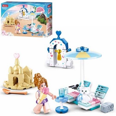 Конструктор SLUBAN M38-B0862 (72шт) пляж, шезлонги, фігурки, 102дет, в кор-ці, 19-14-4,5см