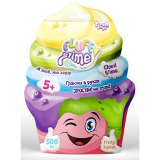 Лізун "Fluffy Slime" FLS-02-01U (1уп/12шт) В'язка маса, "Данко тойс", в пакеті, 500 мл, укр.