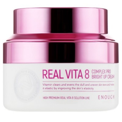 Крем для обличчя, що освітлює з вітамінами Real Vita 8 Complex Pro Bright Up Cream 50ml "ENOUGH"