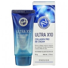 Крем для обличчя зволожуючий сонцезахисний Ultra 10 Collagen Pro Sun Cream SPF 50+ 50ml "ENOUGH"