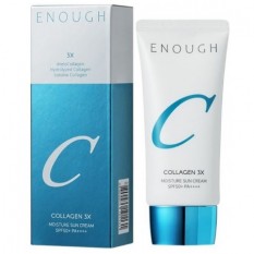 Зволожуючий крем сонцезахисний Collagen 3X Moisture Sun Cream SPF 50+ 50ml "ENOUGH"