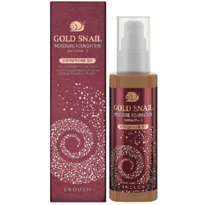 Тональний крем, що омолоджує Cold Snail Moisture Foundation SPF30+ 21 100ml "ENOUGH"