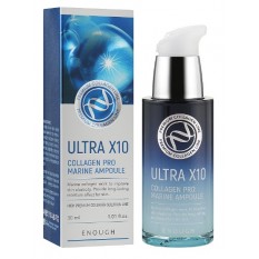 Сироватка для обличчя антивікова Ultra 10 Collagen Pro Marine Ampoule 30ml "ENOUGH"
