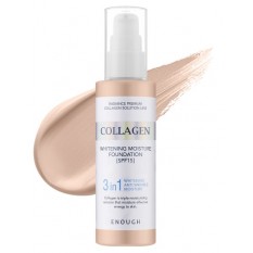 Тональний крем освітлюючий Collagen 3 in 1 Whitening Moisture Foundation SPF15+ 13 100ml "ENOUGH"