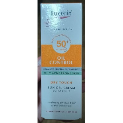 Сонцезахисний гель-крем Eucerin Oil Control Sun Dry Touch SPF 50+, 50мл