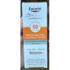 Сонцезахисний тональний гель-крем для обличчя Eucerin Sun Photoaging Control Tinted SPF 50+ Medium