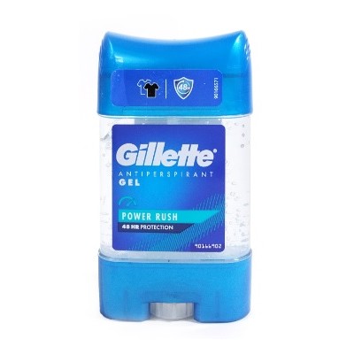 Gillette Power Rush Anti-White Marks 70 мл. 87738 чоловічий гелевий антиперспірант-дезодорант ДО 04,25