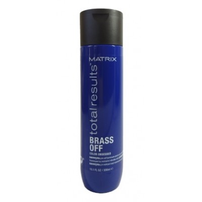 Шампунь для нейтралізації жовтизни «Matrix» Brass Off Colour Obsessed Total Results Shampoo 300ml - для брюнеток, які висвітлили