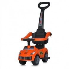 Каталка-толокар M 5728 L-7 (1шт/ящ) Bambi Racer, батьківська ручка, музика, світло, шкіра, помаранчевий