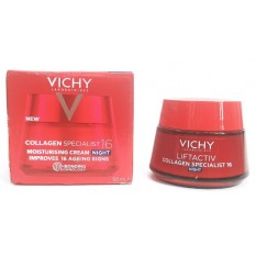 Нічний крем для корекції зморшок і контуру обличчя Lift Activ Collagen Specialist  Night Cream 50ml «VICHY» 22520