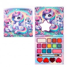 Косметика IG 5706 єдиноріг, тіні, рум'яна, 17шт/17кольорів, кисть, принт-єдиноріг, у пакеті