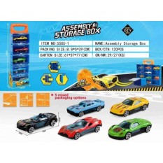 Набір машин 5505-1 метал, мікс видів, 5 шт в боксі, в валізі